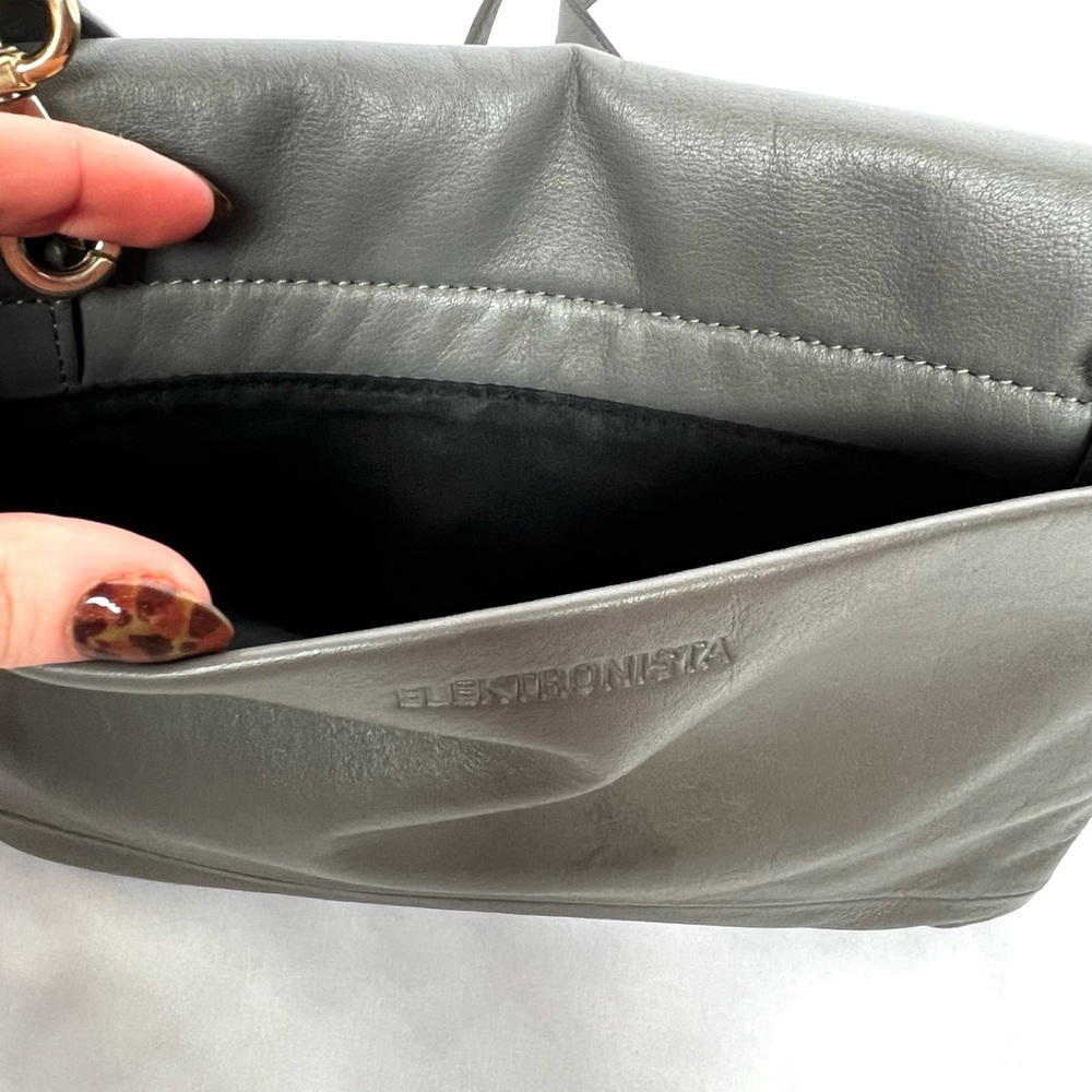 KNOMO London Elektronista Leather Tech Organizer Crossbody Bag Travel Work - Picture 7 of 14
